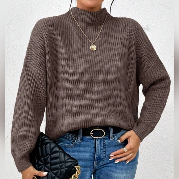 NWOT Cozy Knit Mock Neck Sweater | Size Small - Picture 3 of 5